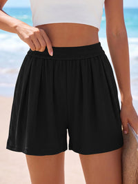 PRETTYGARDEN Flowy Summer Shorts for Women High Waisted Wide Leg Knitted Wide Leg Soft Pajama Shorts Women Vacation Outfits PRETTYGARDEN