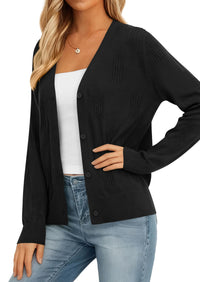 PRETTYGARDEN Women's Soft Winter Cardigan Sweaters Lightweight Knit Button Up Shrug Fall Sweater Tops PRETTYGARDEN