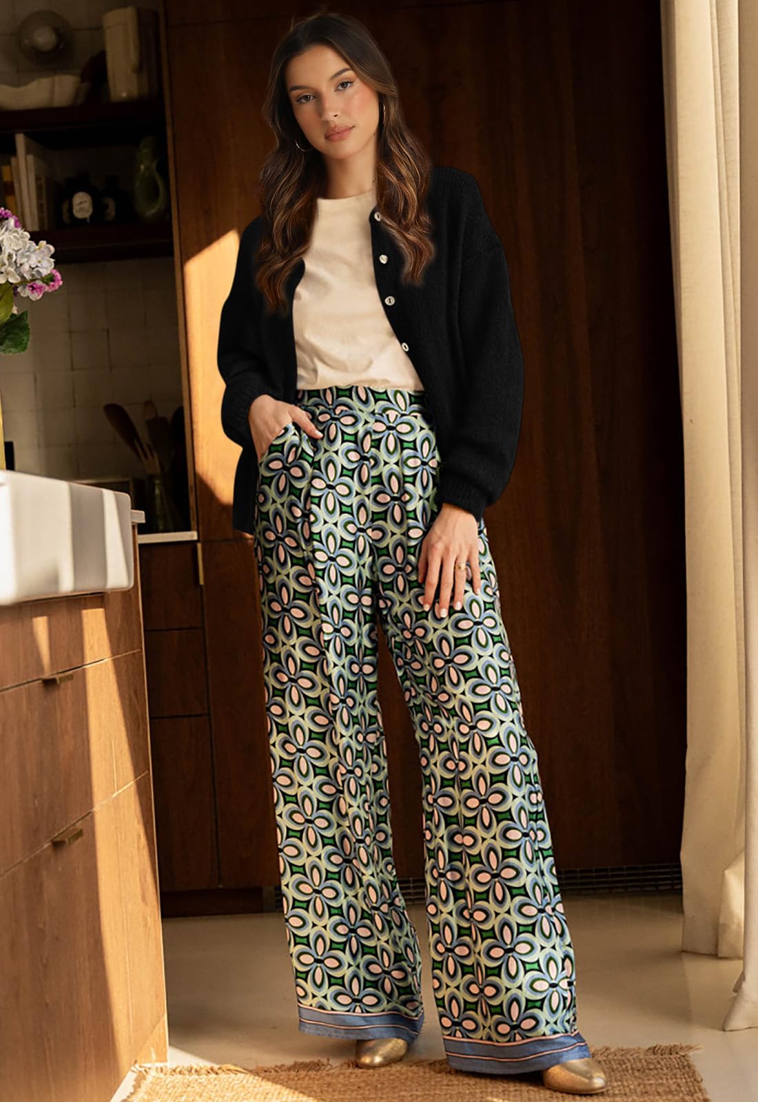 PRETTYGARDEN Long Sleeve Crewneck Button Down Womens Sweaters Fall Open Front Chunky Cardigan Sweaters for Women PRETTYGARDEN