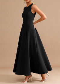 PRETTYGARDEN Women's Summer Tank Maxi Dress Spring Sleeveless Swing A Line Long Flowy Elegant Cocktail Dresses Pockets PRETTYGARDEN