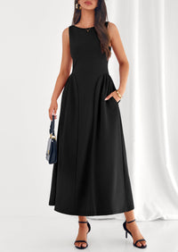 PRETTYGARDEN Summer Sleeveless Maxi Dresses for Women Elegant Classy A Line Tank Formal Midi Long Wedding Guest Dress PRETTYGARDEN