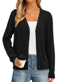 PRETTYGARDEN Women's Soft Winter Cardigan Sweaters Lightweight Knit Button Up Shrug Fall Sweater Tops PRETTYGARDEN