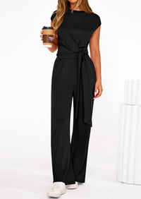 PRETTYGARDEN 2 Piece Matching Lounge Sets For Women Summer Short Sleeve Tie Front Crop Tops Casual Wide Leg Pants Tracksuit PRETTYGARDEN