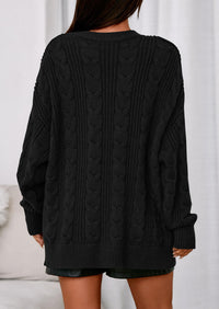 PRETTYGARDEN Women's Cable Knit Sweaters Fall Oversized Chunky Open Front Long Sleeve Cardigan Winter Coats