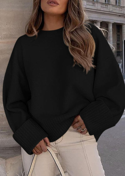 PRETTYGARDEN Women's Fall Oversized Sweaters Casual Crewneck Pullover Long Sleeve Fuzzy Chunky Knit Tops Blouse