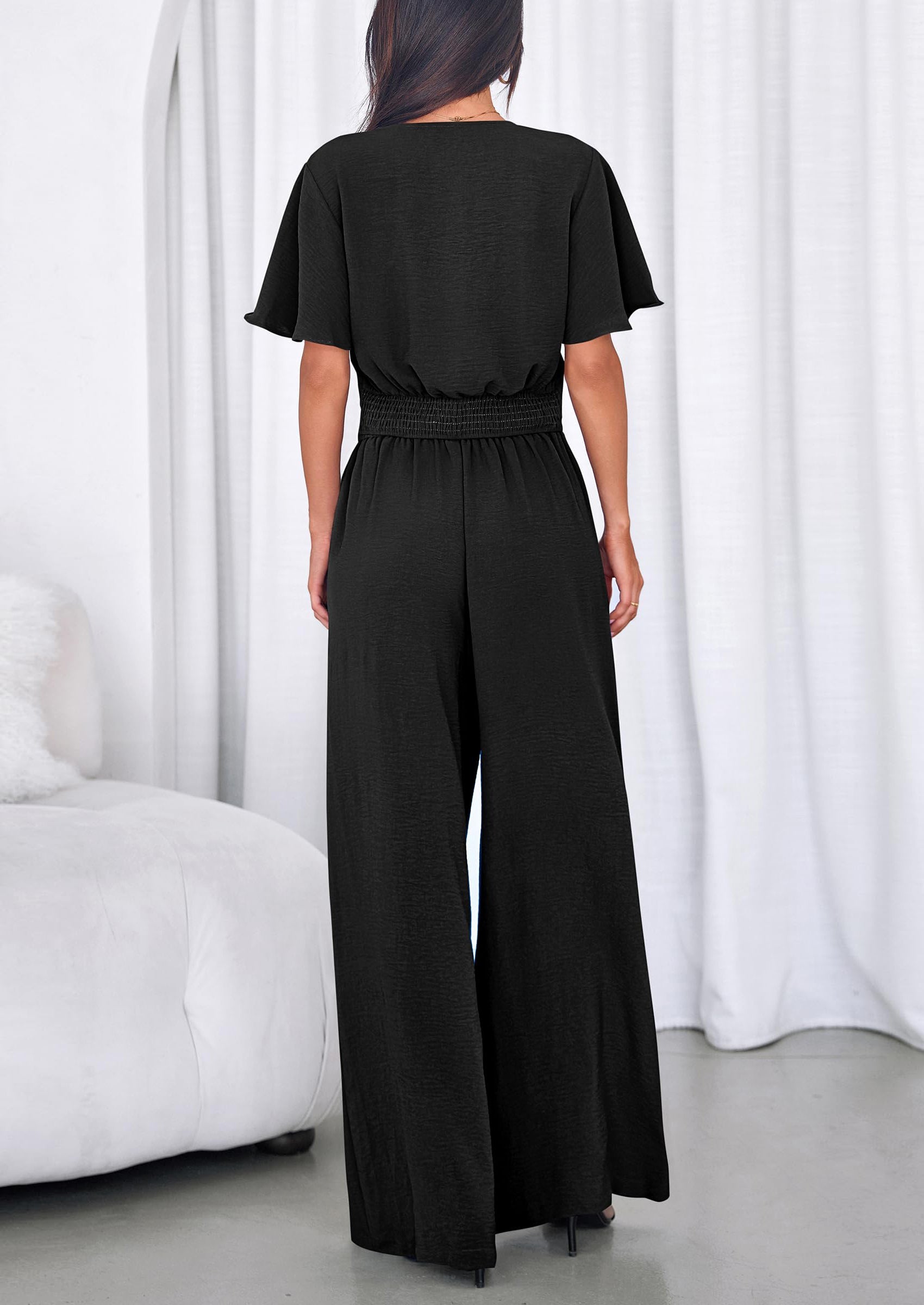 PRETTYGARDEN Women 2 Piece Summer Outfits Short Sleeve Strappy Top Wide Leg Pants Tracksuit Lounge Sets Beach Clothes PRETTYGARDEN