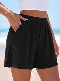 PRETTYGARDEN Flowy Summer Shorts for Women High Waisted Wide Leg Knitted Wide Leg Soft Pajama Shorts Women Vacation Outfits PRETTYGARDEN