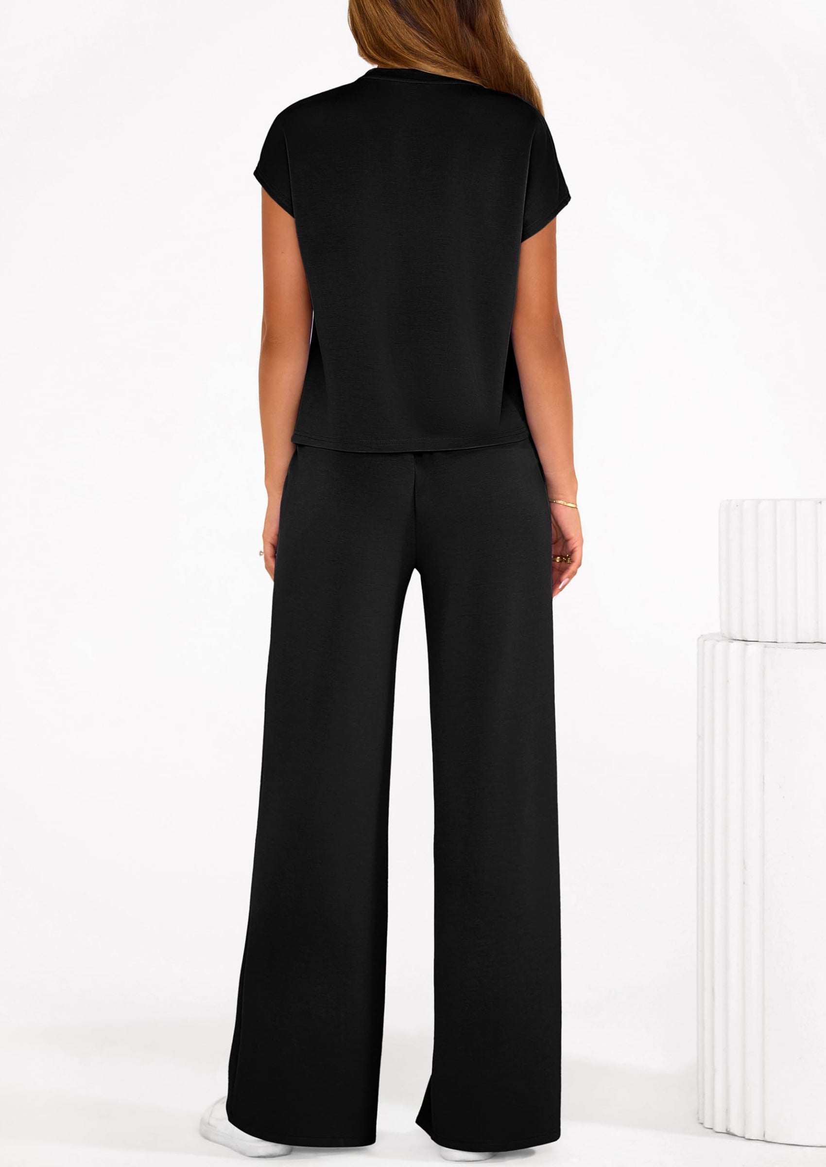 PRETTYGARDEN Womens 2 Piece Outfits Casual Cap Sleeve Lounge Set Summer Tracksuits Matching Sets Beach Fashion Travel Clothes PRETTYGARDEN