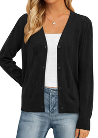 PRETTYGARDEN Women's Soft Winter Cardigan Sweaters Lightweight Knit Button Up Shrug Fall Sweater Tops PRETTYGARDEN