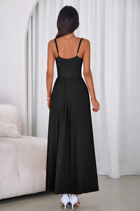 PRETTYGARDEN Womens Spaghetti Strap Maxi Dresses Sleeveless Summer Dress Long Casual Knit Flowy Beach Sundresses with Pockets PRETTYGARDEN