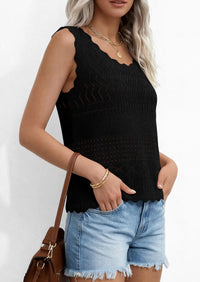 PRETTYGARDEN Womens Crochet Tank Tops Summer Spring Boho Sleeveless Cute Knit Sweater Vest Trendy Beach Vacation Clothes PRETTYGARDEN