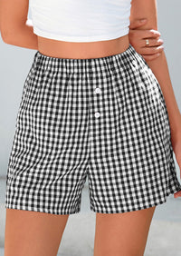 Womens Boxer Shorts 2025 Summer Casual Lounge Sleep Gingham Pajama Y2K Plaid Short Pants with Pockets