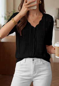 PRETTYGARDEN Womens Short Sleeve Crochet Knit Sweater Spring Fashion Button Down Lightweight Cardigans Summer Tops PRETTYGARDEN