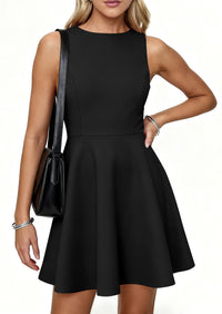 PRETTYGARDEN A Line Dresses for Women Elegant Classy Sleeveless Summer Short Tank Cocktail Party Spring Mini Dress PRETTYGARDEN