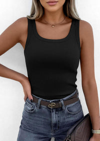 PRETTYGARDEN Womens Summer Tops Spring Cute Sleeveless Scoop Neck Workout Tank Top Casual Ribbed Knit Basic Cami Shirts PRETTYGARDEN