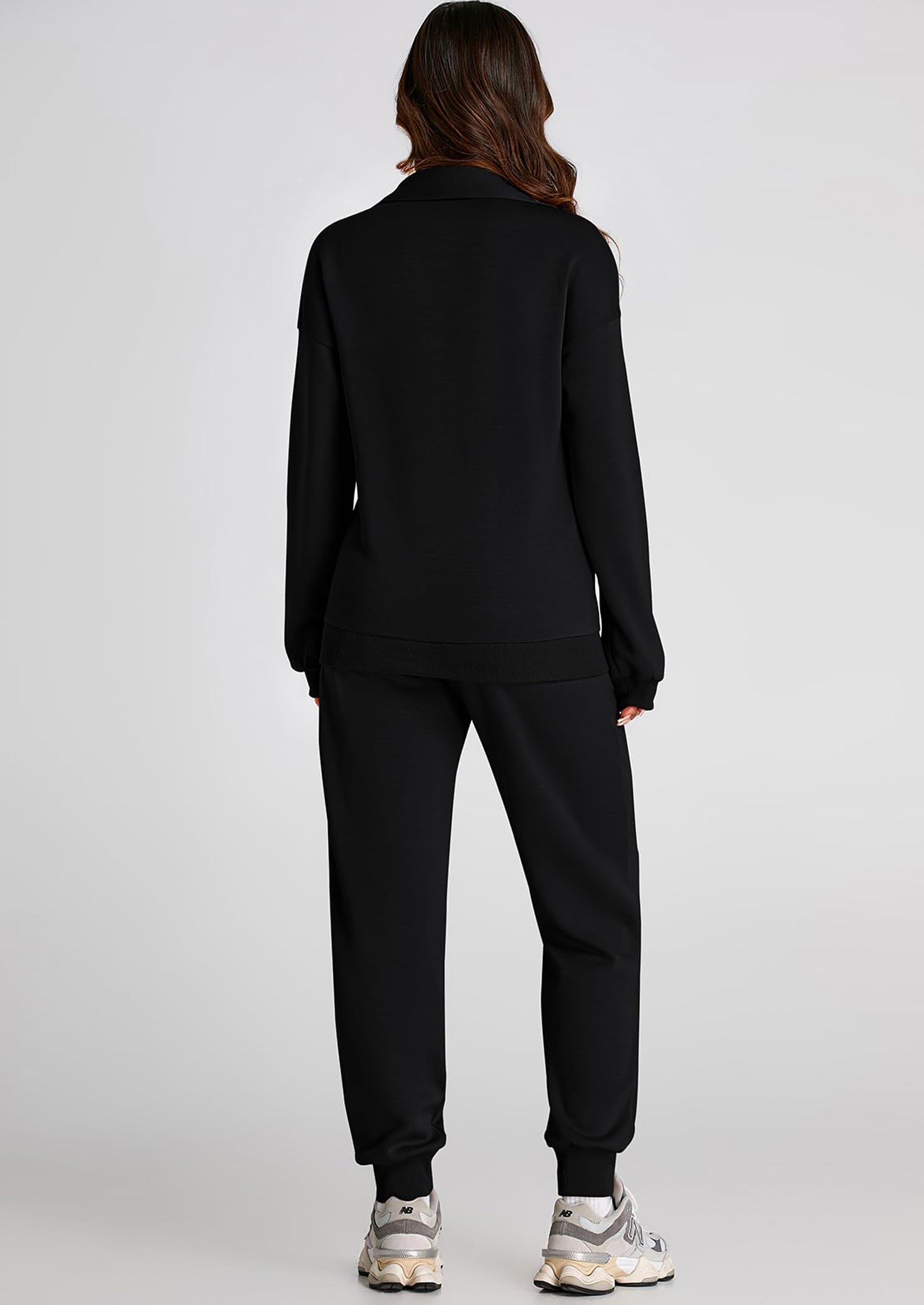 PRETTYGARDEN Long Sleeve Half Zip Sweatsuits Women 2 Piece Outfit Spring Casual Sweatshirt Sweatpants Lounge Set Tracksuit