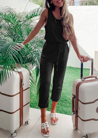 PRETTYGARDEN Two Piece Outfit Sets Casual Sleeveless Crewneck Tops and Sweatpants