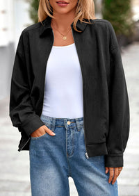 PRETTYGARDEN Women's Faux Suede Motorcycle Jacket Trendy Fall Fashion Oversized Zip Up Coats Winter Clothes Outerwear