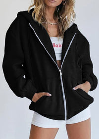 PRETTYGARDEN Women's Zip Up Y2K Hoodies Casual Long Sleeve Sweatshirts Fall Spring Track Jackets with Pockets