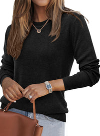 PRETTYGARDEN Womens Fall Basic Long Sleeve Sweater | Soft Knit Fabric, Classic Crew Neck Sweaters, Loose Fit Sweater, Casual Going Out Outfits, 2026 Winter Trendy Clothes