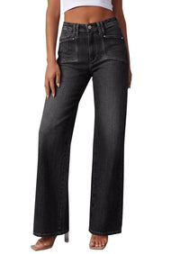 PRETTYGARDEN High Waisted Wide Leg Jeans for Women 2026 Trendy Baggy Straight Leg Stretchy Summer Denim Pants with Pockets