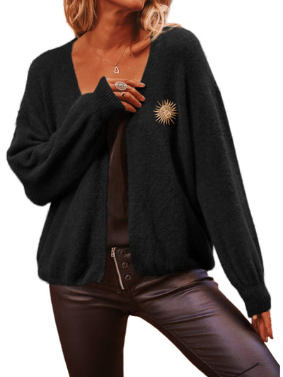 PRETTYGARDEN Women's Soft Fuzzy Cardigan Oversized Open Front Knit Sweaters