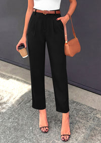 PRETTYGARDEN Womens Dress Pants Summer 2026 Work Clothes Tapered High Waisted Trousers Slacks Pockets Business Casual Outfits