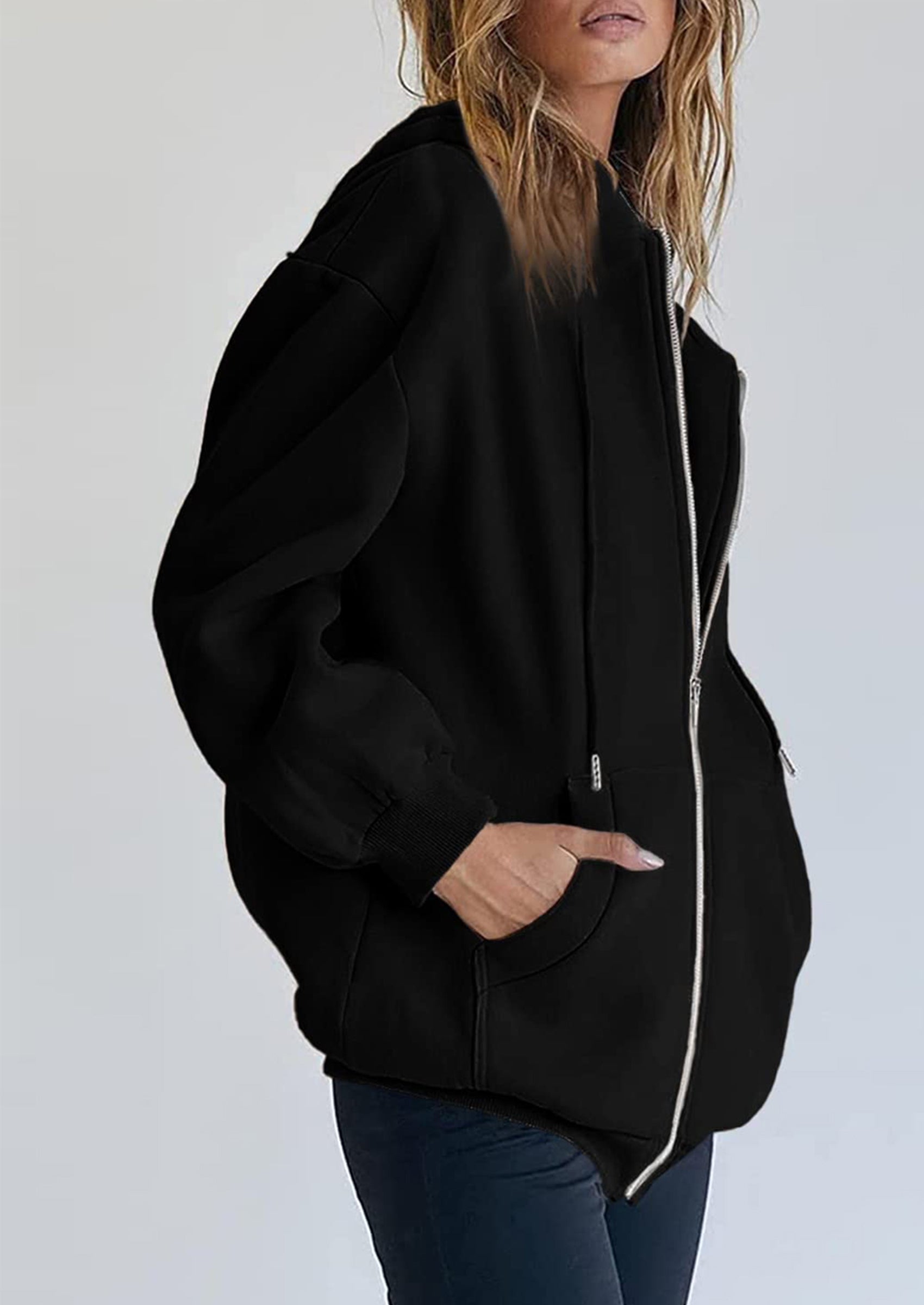 PRETTYGARDEN Women's Zip Up Y2K Hoodies Casual Long Sleeve Sweatshirts Fall Spring Track Jackets with Pockets