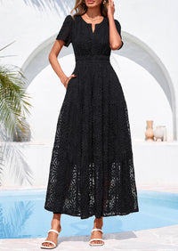 PRETTYGARDEN Womens Boho Maxi Dress 2026 Floral Summer Spring Short Sleeve V Neck A Line Embroidered Beach Vacation Dresses
