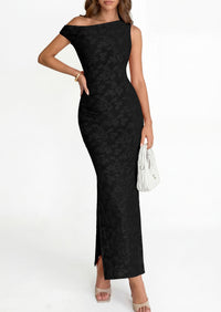 PRETTYGARDEN Womens Floral One Shoulder Maxi Dress 2026 Summer Spring Bodycon Ruched Side Slit Elegant Cocktail Party Dresses PRETTYGARDEN