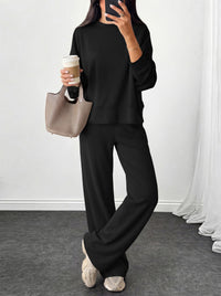 PRETTYGARDEN Womens 2 Piece Outfits Fall Sweatsuits Matching Lounge Sets  | Crewneck Long Sleeve Sweatshirt, Wide Leg Pants Sets with Pockets & Drawstring, Casual Tracksuit, Travel Airport Outfits 2026