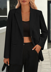 PRETTYGARDEN Women's Winter Corduroy Blazers Jackets Dressy Casual Ribbed Long Sleeve Lapel Fashion Work Business Outerwear