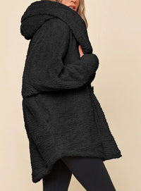 PRETTYGARDEN Women's Winter Warm Coats Hooded Faux Fur Sherpa Jacket  Fuzzy Fleece, Thumb Holes, Long Sleeve Pockets, Teddy Bear Jackets, Trendy Casual Fall Clothes, Holiday Going Out Outfits