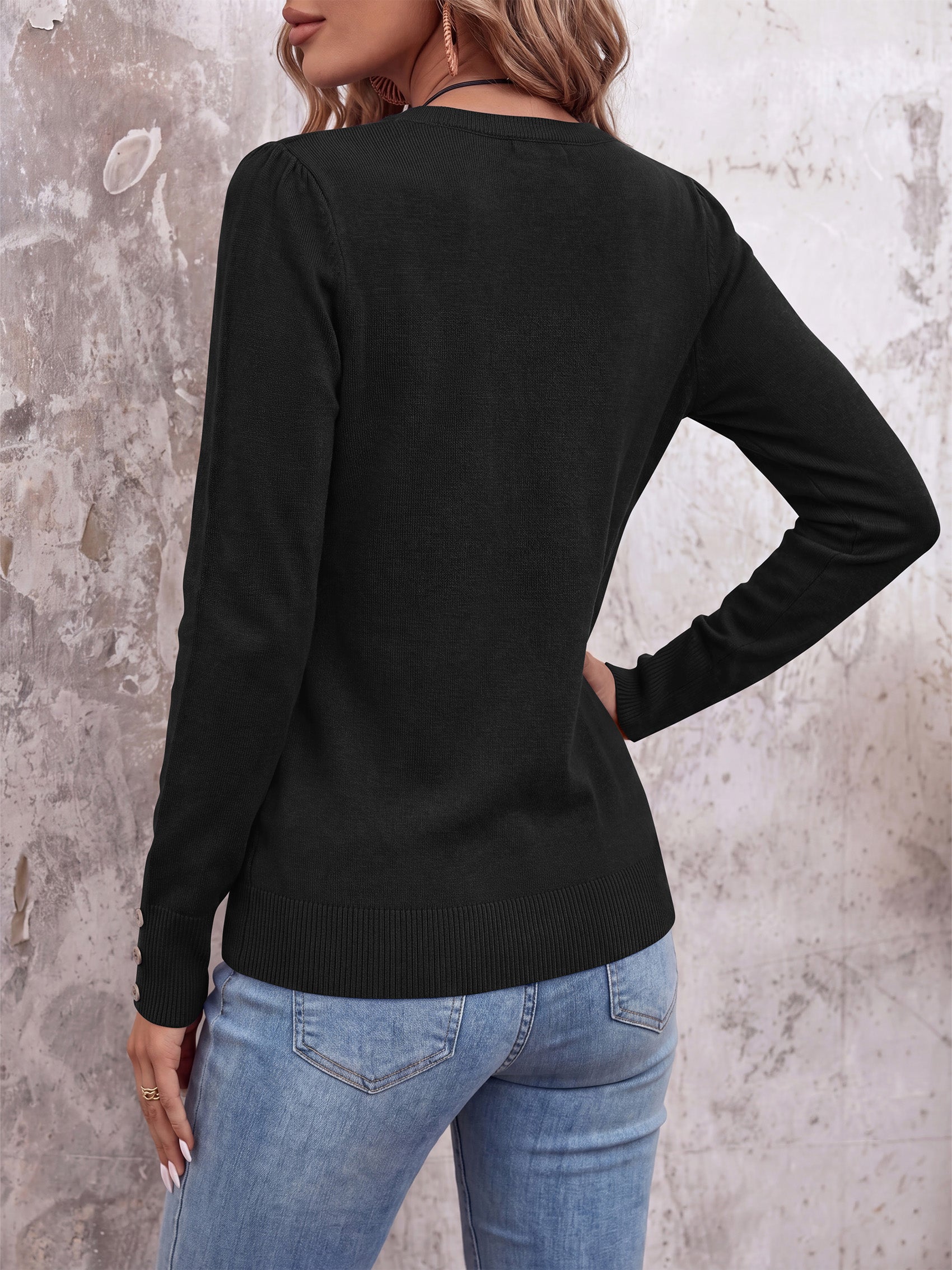 PRETTYGARDEN Womens Sweaters Long Sleeve Lightweight Knit Pullover Tops Crewneck Button Cuff Dressy Casual Fall Outfits 2026