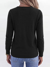 PRETTYGARDEN Womens Long Sleeve Sweaters V Neck Dressy Casual Tops Lightweight Loose Pullover Top, Comfy Ribbed Knit Sweater, Early Fall Fashion Clothing, Business Casual Work Office Outfits