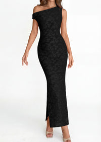 PRETTYGARDEN Womens Floral One Shoulder Maxi Dress 2026 Summer Spring Bodycon Ruched Side Slit Elegant Cocktail Party Dresses PRETTYGARDEN