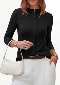 PRETTYGARDEN Womens Fall Lightweight Knit Cardigan Sweater | Button Down Long Sleeve Crew Neck,Soft Ribbed Knit Slim Fit,Business Casual Going Out Travel Outfits,Fashion Clothing 2026