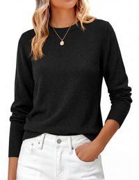 PRETTYGARDEN Womens Fall Basic Long Sleeve Sweater | Soft Knit Fabric, Classic Crew Neck Sweaters, Loose Fit Sweater, Casual Going Out Outfits, 2026 Winter Trendy Clothes