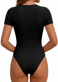 PRETTYGARDEN Body Suits for Womens Summer Tops 2026 Casual Short Sleeve Ribbed Fitted Basic Tee Shirts Spring Fashion Clothes PRETTYGARDEN