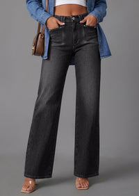PRETTYGARDEN High Waisted Wide Leg Jeans for Women 2026 Trendy Baggy Straight Leg Stretchy Summer Denim Pants with Pockets
