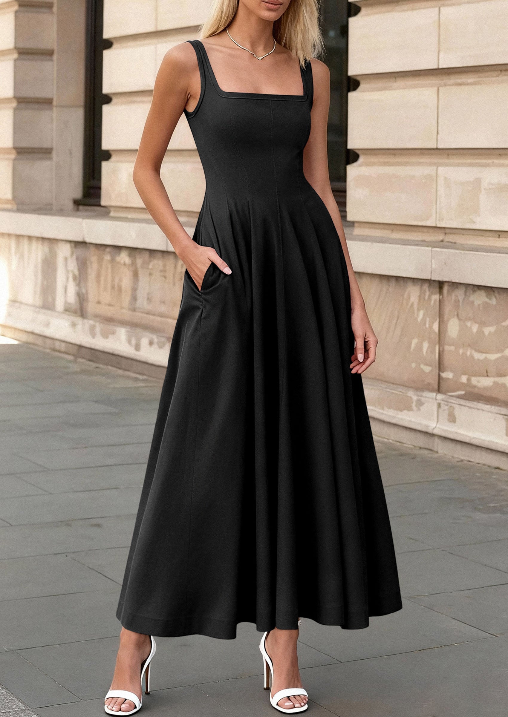 PRETTYGARDEN Cocktail Dresses for Women Formal 2026 Summer Sleeveless A Line Long Flowy Spring Wedding Guest Party Midi Dress PRETTYGARDEN