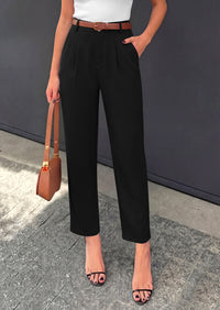 PRETTYGARDEN Womens Dress Pants Summer 2026 Work Clothes Tapered High Waisted Trousers Slacks Pockets Business Casual Outfits