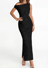 PRETTYGARDEN Womens Floral One Shoulder Maxi Dress 2026 Summer Spring Bodycon Ruched Side Slit Elegant Cocktail Party Dresses PRETTYGARDEN