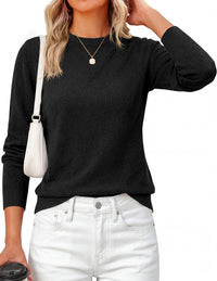 PRETTYGARDEN Womens Fall Basic Long Sleeve Sweater | Soft Knit Fabric, Classic Crew Neck Sweaters, Loose Fit Sweater, Casual Going Out Outfits, 2026 Winter Trendy Clothes