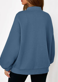 KIRUNDO Oversized Sweatshirt for Women Zip Up Bomber Jacket Fall Fashion Casual Long Sleeve Outerwear Winter Outfits PRETTYGARDEN