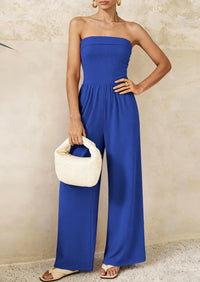 PRETTYGARDEN Tube Jumpsuits for Women Dressy Casual Off Shoulder Wide Leg Rompers Jumper One Piece Vacation Summer Outfits PRETTYGARDEN