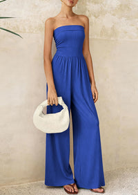 PRETTYGARDEN Tube Jumpsuits for Women Dressy Casual Off Shoulder Wide Leg Rompers Jumper One Piece Vacation Summer Outfits PRETTYGARDEN