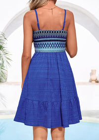 PRETTYGARDEN Womens Summer Dresses 2026 Paisley Spaghetti Strap Sleeveless Smocked A Line Boho Mini Dress with Pockets PRETTYGARDEN