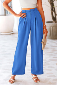 Causal Wide Leg Pants High Elastic Waisted Long Work Office Suit Pants