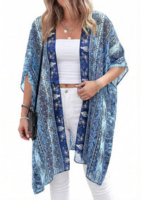 PRETTYGARDEN Summer Kimonos for Women Boho Floral Short Sleeve Kimono Cardigans Swimsuit Beach Cover Ups for Women Swimwear PRETTYGARDEN